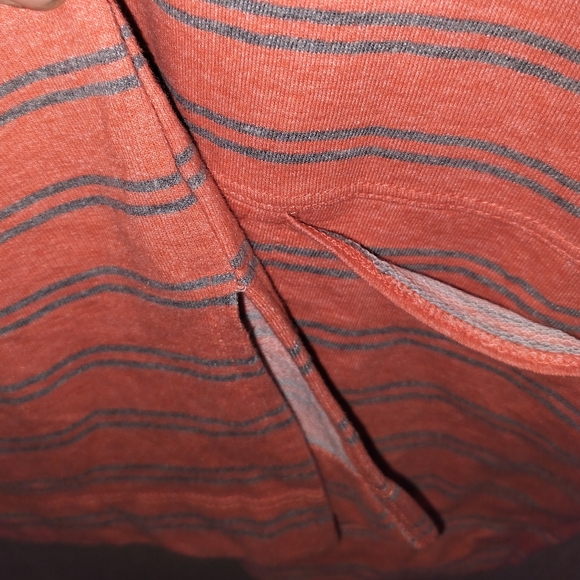 NWOT CASLON V-Neck Striped Hoodie Pull Over - Picture 5 of 5